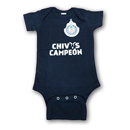 Chivas del Guadalajara Black Baby Bodysuit (12 Months, Chivas 02)