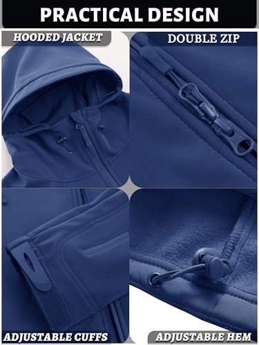 Image of TACVASEN Men's Special Ops Military Tactical Soft Shell Jacket Coat | Waterproof,windproof | Multi-pockets,adjustable hood | Ideal for rain,hiking,snow,ski
