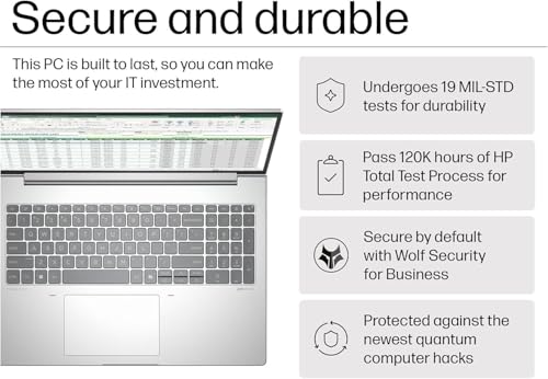 Image of HP ProBook 460 G11 Business AI PC Laptop (16 inch FHD+, Intel 12-Core Ultra 7 155U, 64GB DDR5 RAM, 2TB SSD), HP Wolf Security, Backlit Numeric KB, Fingerprint, 1080p FHD Webcam, Ethernet, Win 11 Pro