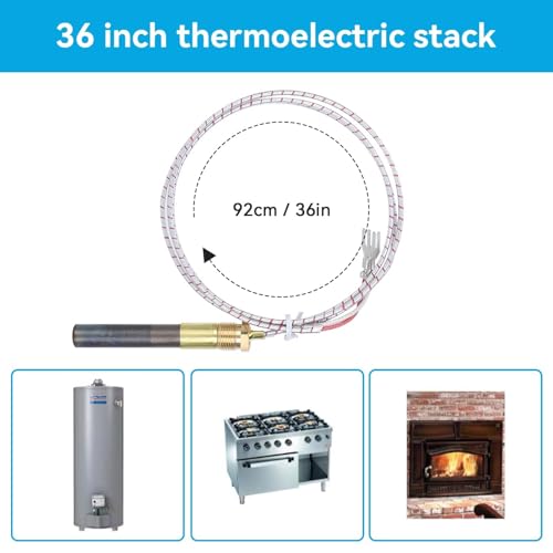 Thermopile Generators, Thermopile for Water Heater Thermopile Thermocouple Thermocouple Replacement Universal Gas Thermocoupler Sensor Thermopile - Thumbnail 2