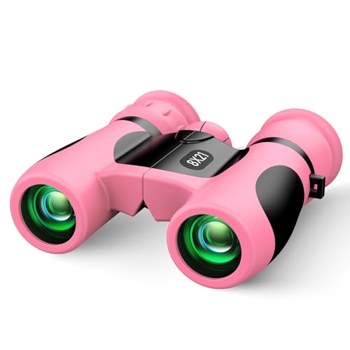 Geschenk Mädchen 3-12 Jahre, Kinder Ferngläser Spielzeug Mädchen, Stoßfestes Kompaktes Fernglas...