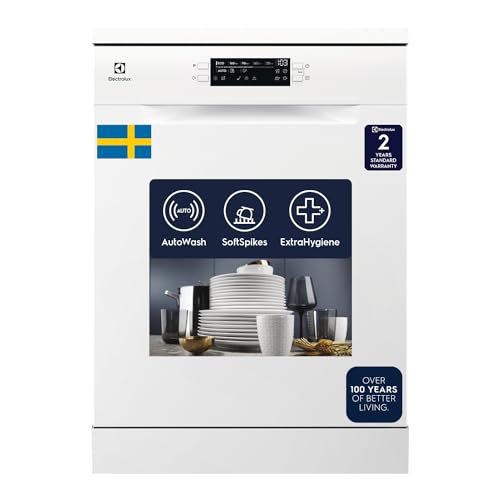 Electrolux 13 Place Settings Dishwasher Machine for Home, Fully Automatic with AirDry, In-Built Heater, White, UltimateCare 300, ESA47220SW