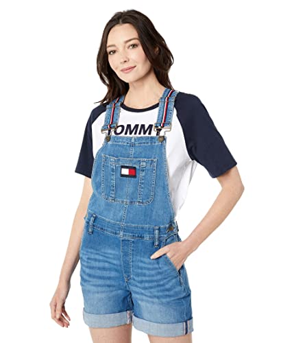 Tommy Hilfiger Womens Demin Shortalls, Chesapeake Wash, 16 US