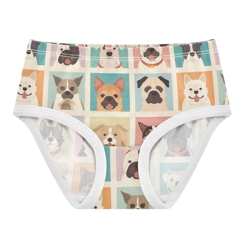 Wusikd Cute Dogs Girls' Underwear Cotton Girls Briefs Soft Toddler Underwear 2T