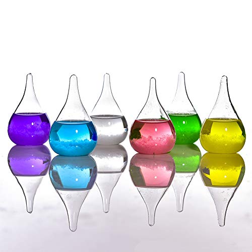 Forart Storm Glass Weather Predictor Creative Stylish Weather Station Forecaster Storm Glass Bottles Desktop Drops Decoration Crafts for Home and Office