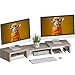 SUPERJARE Monitor Stand Riser, Adjustable Screen Stand for Laptop Computer/ TV/ PC, Multifunctional Desktop Organizer - Cream Gray