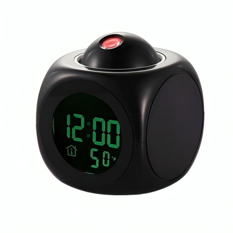 Giantra Digital LCD Weather Station Projection Alarm Clock, Temperature Display, LED Screen, Voice Control 1