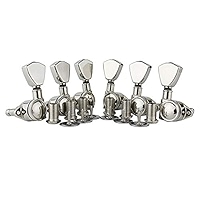 Guyker 6Pcs Guitar Locking Tuners (3L + 3R Handed) U2013 1:21 Lock String Sealed Tuning Key Pegs Machine Heads With Keystone Knob Replacement For LP, SG, TL Style Electric Or Acoustic Guitars