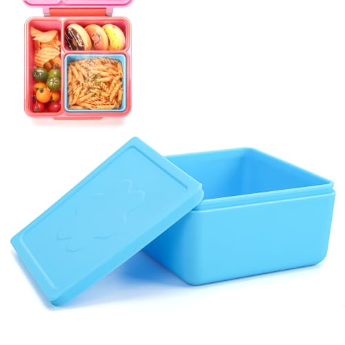 LUVCOSY Silicone Dip Container Compatible with OmieBox, 1 Pack Salad Dressing Container To Go for Most Bento Lunch Box, Small Snack Condiment Container with Lids for kids - 16 ounces