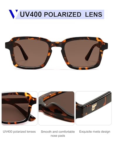 Image of VANLINKER Polarized Trendy Square Sunglasses for Women Men 2026 Retro Chic Cute Shades VL9849
