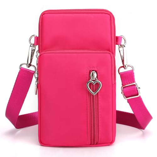 Bolsa tiracolo pequena para mulheres, mini bolsas para celular, bolsa de ombro, Rosa A, Small, Bolsa transversal pequena
