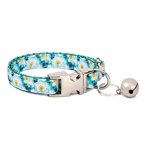 WAAAG Pet Supplies, (Daisy Love) Cat Collar, Dog Collar, Cat Leash, Dog Leash, Cat Harness, Dog Harness, Small Dog Collar, Medium Dog Collar, Large Dog Collar (Pet Collar, XXS)