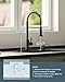 FORIOUS Black Touchless Kitchen Faucet with Soap Dispenser, Motion Sensor Activated Smart Sink Faucet with Pull Down Sprayer Single Handle Hands Free for Farmhouse Camper RV