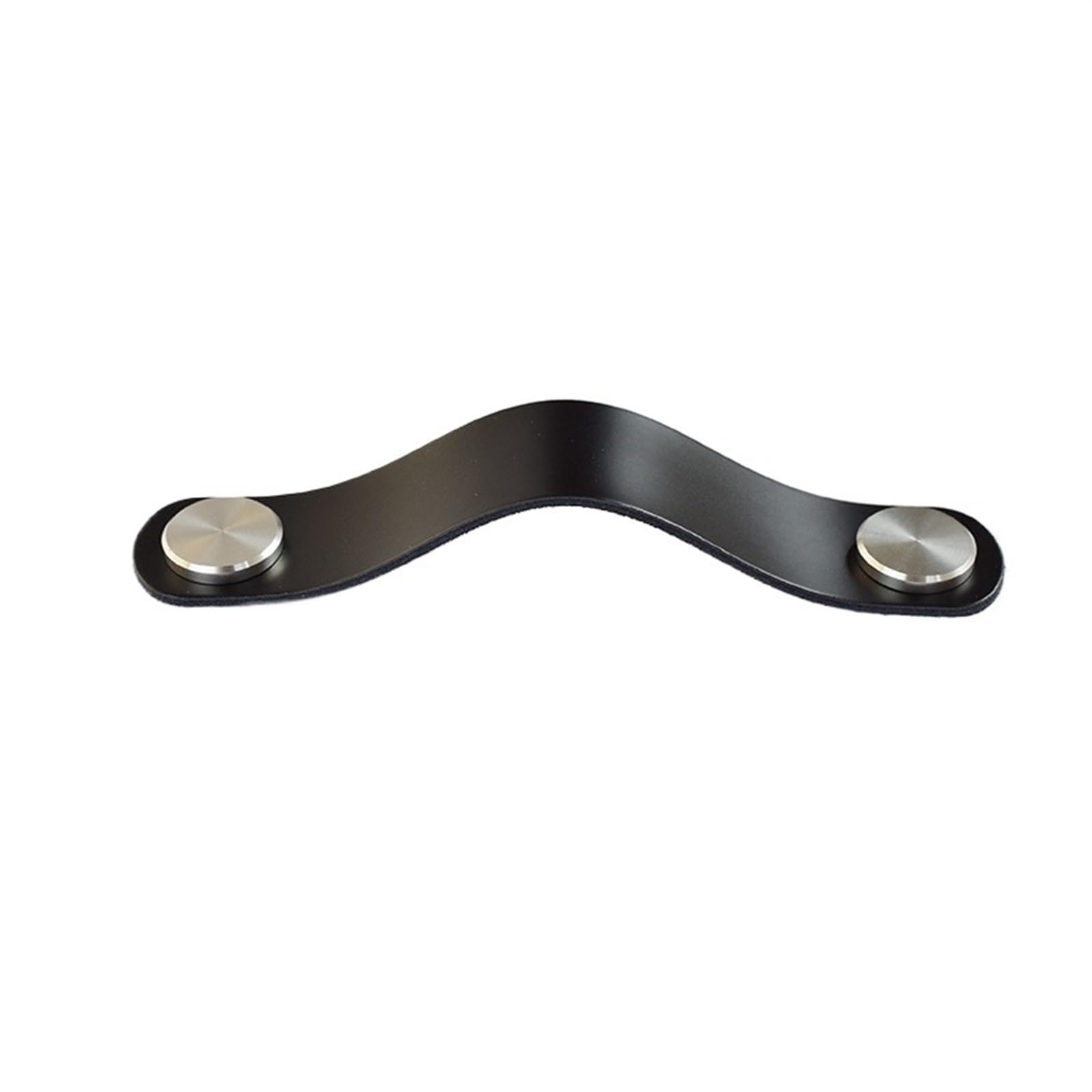 Cqahdsevf Black 304Silver Leather Drawer Pulls, Leather Drawer Pulls Multicolor Multiple Sizes For Furniture(,96Mm)