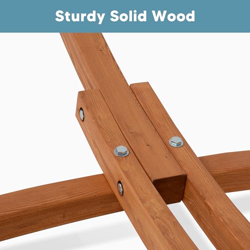 Image of SUNCREAT Hammocks Double Hammock with 10 ft Wooden Stand Included, Green