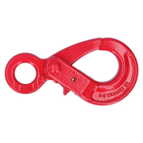 1.12 Ton Clevis Hook, Clevis Hooks with Latch Lifting Grab Hook Heavy Duty Lifting Hook Chain Hook Locking Swiveling Hook Sling Hook Swivel Self-Locking Hook Clevis Slip Grab Hook for Engine Lifting