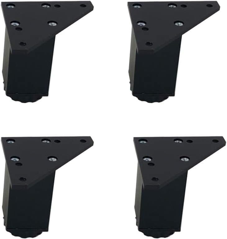 Set of 4 Triangular Support Legs for Table and Cabinet Legs, Black (30cm)