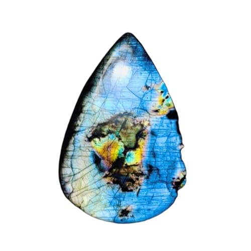 Cabochon Labradorite naturelle poire 61x40mm pour pendentif DIY GH_07591