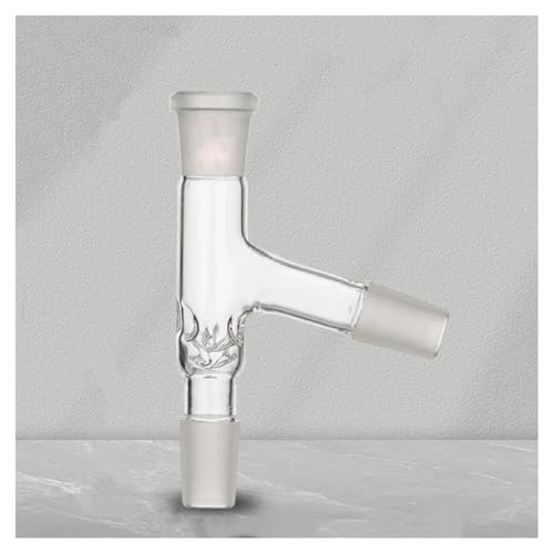 Tête de distillation en verre courbée 75° adaptateur à trois voies pour manipulation de chimie