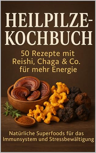 Heilpilze-Kochbuch: 50 Rezepte mit Reishi, Chaga & Co. für mehr Energie: Natürliche Superfoods für das Immunsystem und Stressbewältigung