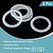 MECCANIXITY Silicone Rubber Gasket Industrial Flange for 2.5 Inch Clamp White Pack of 5