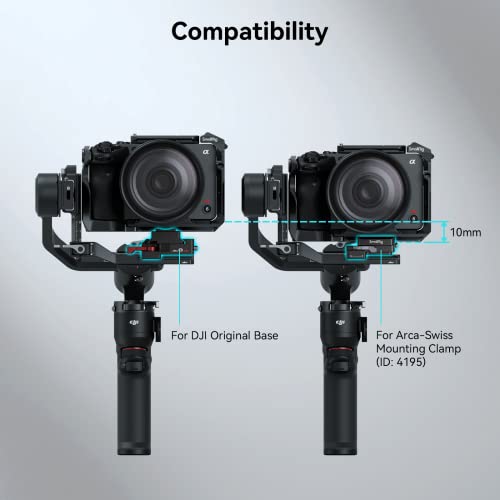 SMALLRIG Quick Release Clamp for DJI RS 3 Mini, RS 3 Mini Mount Clamp for Arca-Swiss - 4195, black, 62mm x 52mm x 22.5mm - Image 3