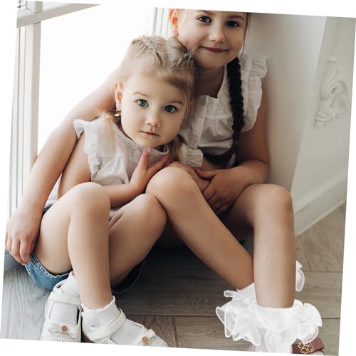 6 Pairs Lace Stockings Cute Socks Ruffle Socks for Lace Socks for White Ruffle Socks Frilly Socks Women2