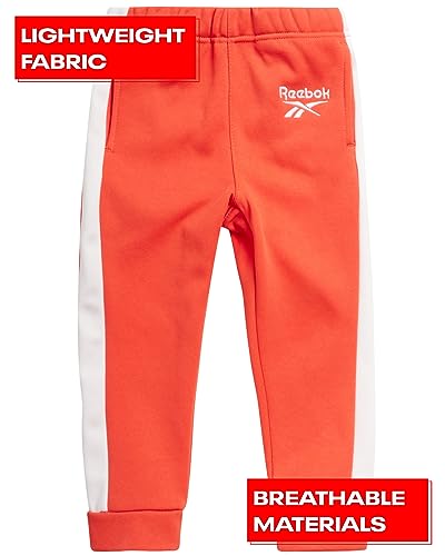 Reebok Boys Sweatpants Set - 2 Piece Active Tricot Zip Up Mock Neck Boys Sweatshirts and Kids Pants Matching Activewear Set4