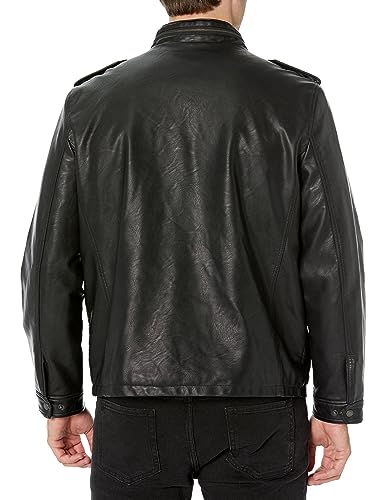 Image of Levi's Men's Vintage Deer Faux Leather Sherpa Military Jacket Big & Tall