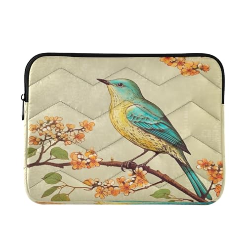 Funda para portátil con diseño de pájaro para 13-14 pulgadas