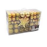 100 bolas de Navidad y punta para el árbol de Navidad