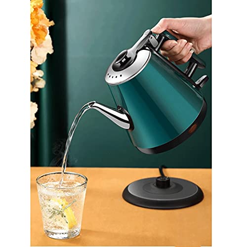 Pava eléctrica 1.2L acero inoxidable doble capa verde miniatura 5
