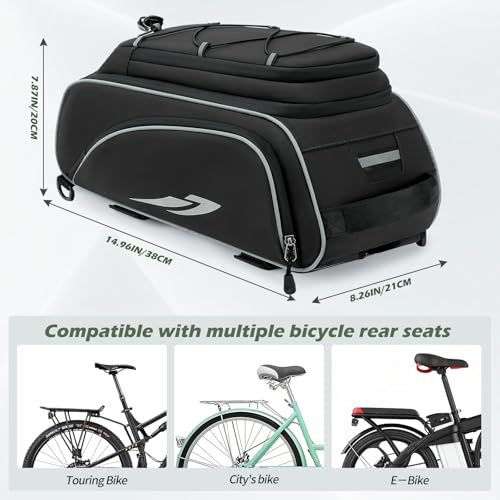 RAINSMORE 15L Waterproof Bike Trunk Bag