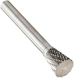 Drill America SN-4 Carbide Burr/Rotary File Inverted Cone Double Cut for Die Grinder 1/2' Dia. x 1/2' Cut Length with 1/4' Shank and 2-1/4' Overall Length, DUL Series