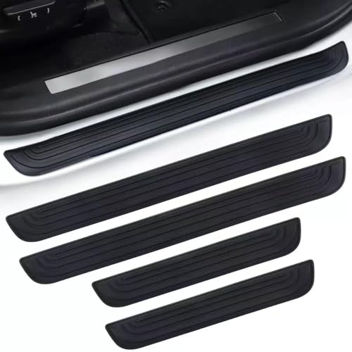 ZLXMRUT 4pcs Auto Footstep Edge Protectors for Mini Trail Z50R Z50 Z50A 1972-1999 K3 K2 K1 K0, Doorway Scuff Shields Premium Rubber WearResistant Car Cabin Accessories,Pure Black