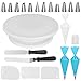 Produktbild Alliebe Cake Decorating Kits Zubehör mit Drehteller 11 Zoll 12 nummerierte Tipps Kuchendekoration 2 Eisschaber 3 Eisrührer