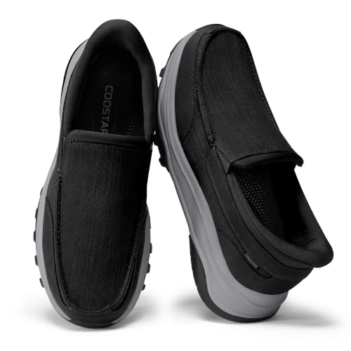 Image of Coostar Slip On Shoes for Men Orthopedic Walking Loafers with Arch Support Canvas Shoe Casual