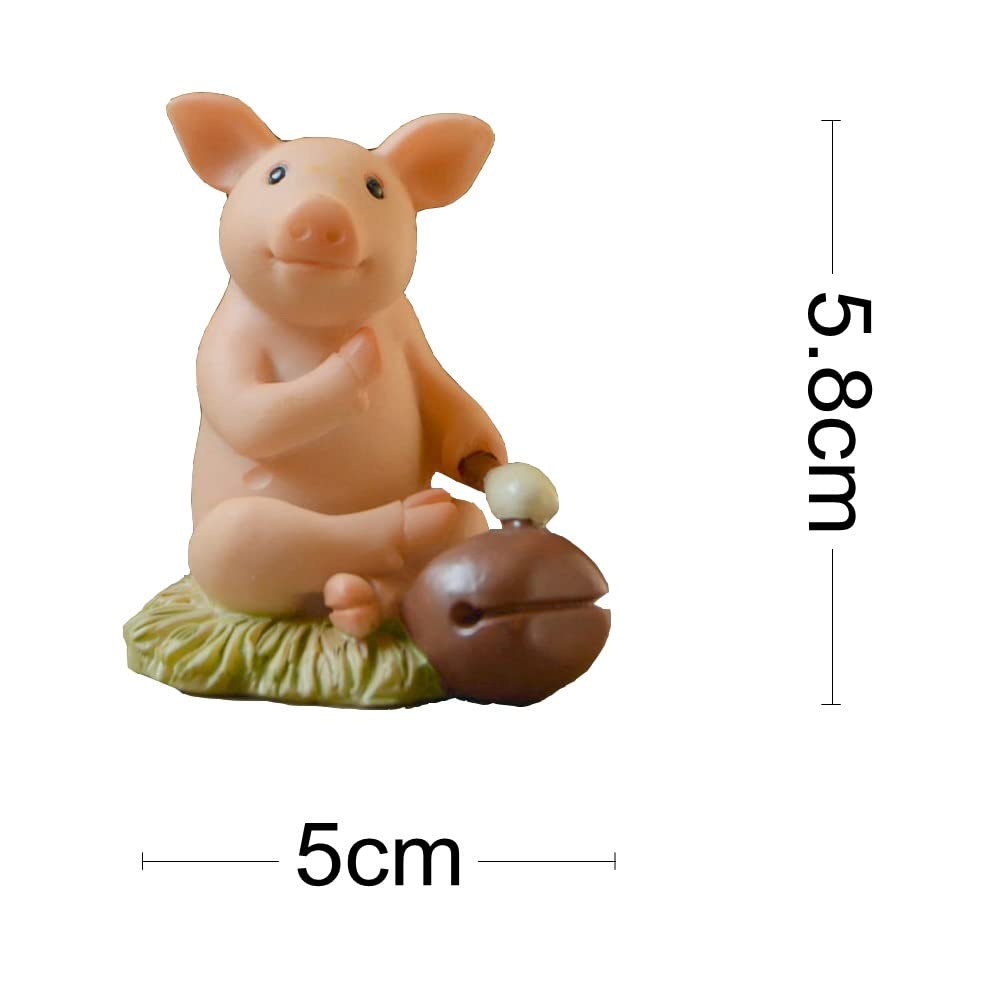 Figurina di maiale in vetro, miniatura in stile Murano soffiato a