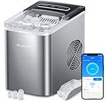 GoveeLife Ice Maker Countertop with App Control, Voice Remote, 9 Bullet Ice Cubes in 6 Mins, 3 Sizes Self-Cleaning Ice Machine, 26Lbs/24H, Smart Ice Maker with Basket Scoop for Kitchen Office