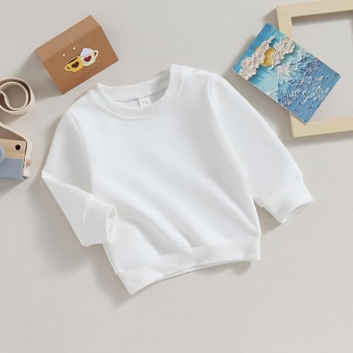 Image of Baby Boy Girl Pumpkin Sweatshirt Tops Toddler Halloween Outfit Long Sleeve Crewneck Pullover Sweater Shirt Fall Clothes