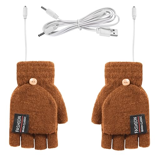 iFCOW-USB-Beheizte-Handschuhe-Winter-Gestrickte-Heizhandschuhe-Halbfinger-Beheizter-Faeustling-mit-Fingerabdeckung-fuer-Damen-und-Herren