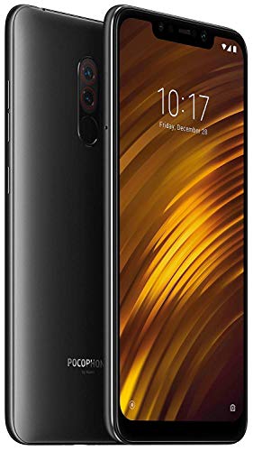 Xiaomi Pocophone F1 Smartphone débloqué 4G (Ecran: 6,18 Pouces - 64 Go - Double SIM - Android) Noir (Graphite ), Autre Version Internationale (Reconditionné)