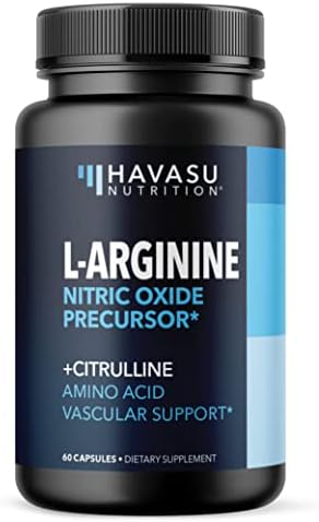 L Arginine L Citrulline Supplement Nitric Oxide Pills for Men | Stamina Endurance Performance for Workouts | L Arginine 500mg Nitrous Oxide Supplements for Men | 60 NO2 L-Arginine Plus Vegan Capsules