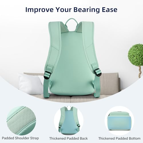 Image of HanTrip Carry On Travel Backpack For Men Women, 13 Inch Small Mini Work Bag Personal Item Backpacks, Camping Back Pack Lightweight Hiking Daypack For Office Nurse Commuter (Cyan)