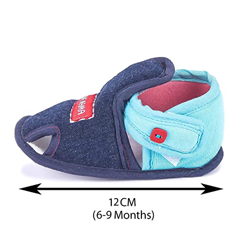 Image of Unisex Baby Sandal for Boys & Girls, First Walking Baby Sandal (4-7 Months) Navy Blue