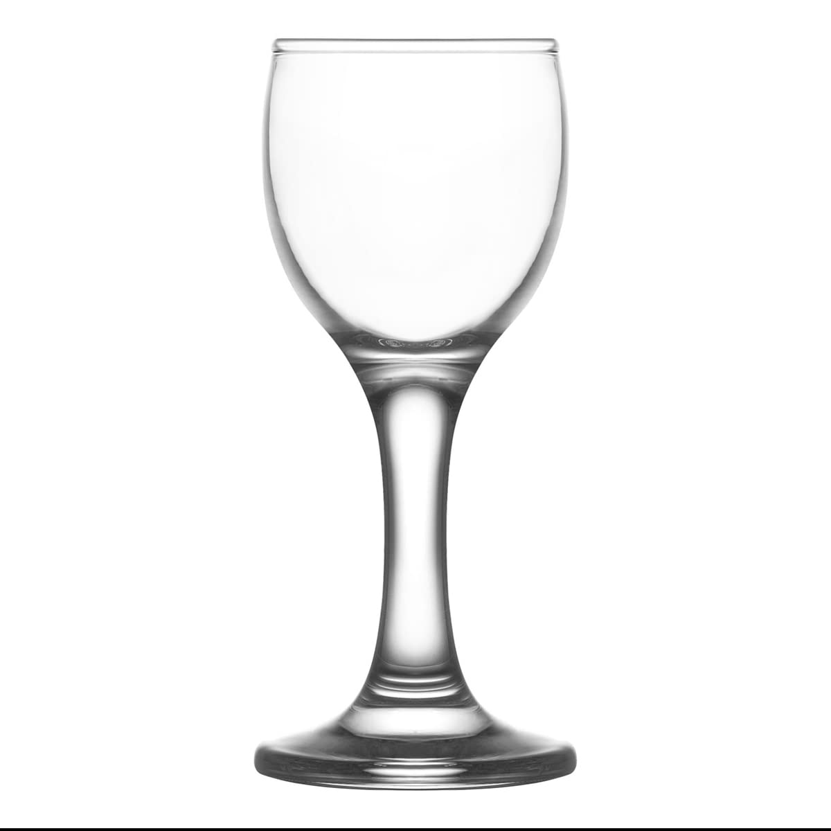 LAV 6X Clear 55ml Misket Sherry Glasses - Small Port Brandy Vodka Liqueur Dessert Wine Drinking Shot Glass Set with Stem