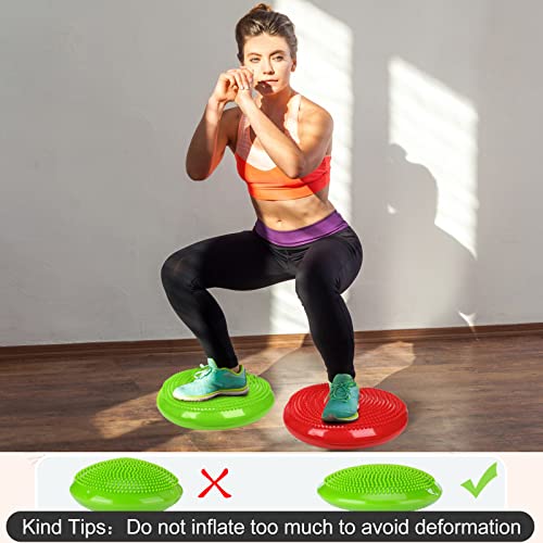 Image of Amylove 6 Pcs Wiggle Cushion Inflated Wobble Cushions for Sensory 13 Inch Balance Disc Kids Flexible Seating Exercise Sensory Pad Chair Cushion for Classroom Office School (Curated Color)