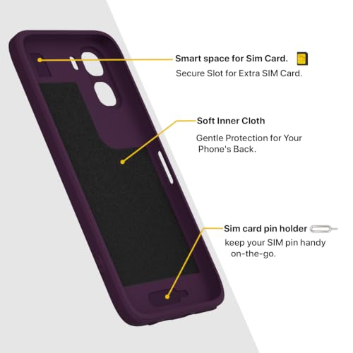 Image of Pikkme Back Cover for Oppo A6X 5G Soft Matte Silicone Mag-Safe Design (Mag-Safe Not Support) Camera Protection | Slim Fit Bumper Cover (Purple)