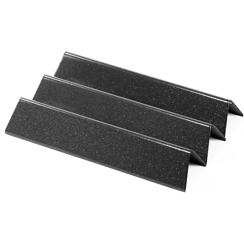 COGRICHBF 15.3 Inch Heavier Flavorizer Bars Replacement for Weber Spirit I & II 200 Series Spirit E210 E220 S210 S220 with Front Control Knobs, 7635 Porcelain-enameled Heat Plate for Spirit 210 E210