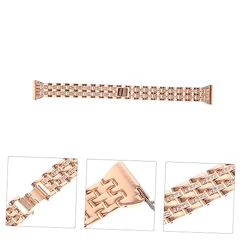 Bracelet de montre en métal à strass réglable et robuste - 5